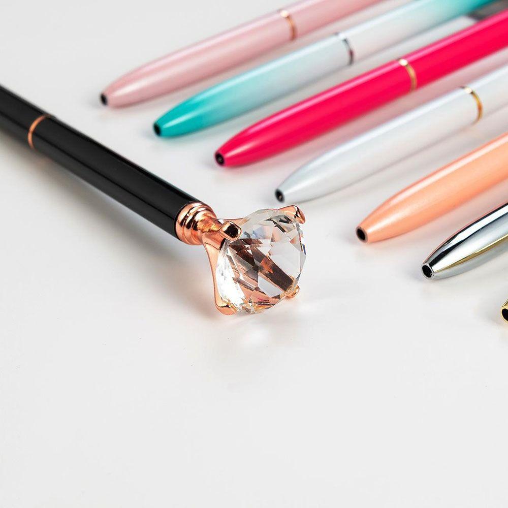 Diamant-Kristall-Kugelschreiber Mit Strass – 0,5 Mm Schwarze Tinte, Nachfüllbar – Elegantes Schreibgerät Für Büro & Schule