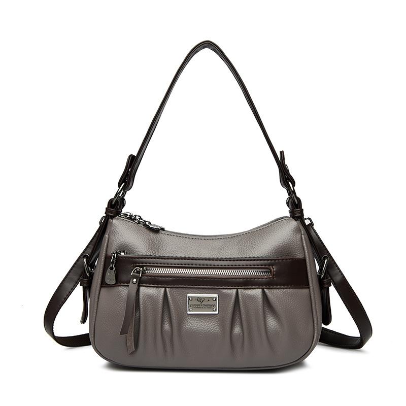 A Contrasting Color Crossbody Bag for Women with Multiple Compartments and A Large Capacity Single-shoulder Bag