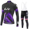 LIV Jersey de Manga Larga para Bicicleta para Mujer Delgado Alta Elasticidad Transpirable Culotte de Ciclismo Equipo Profesional Bicicleta de Carretera MTB Ropa de Ciclismo
