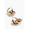 Chunky hoop earrings, gold color 1268890001