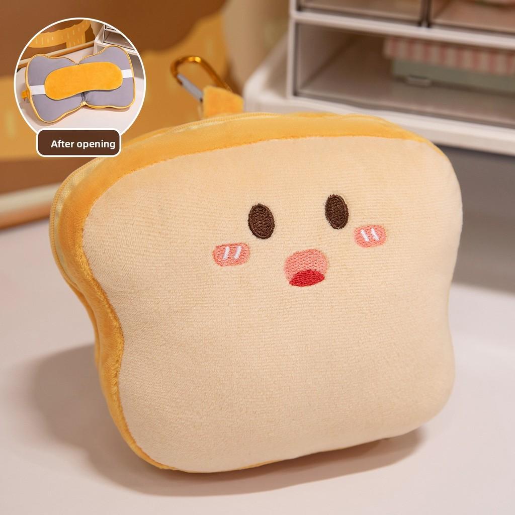 

Cookies Toast Chicken Leg Design Portable Ice Silk Eye Mask Sleeping Pillow Toast