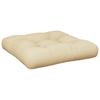 2 Piece Pallet Cushions Beige Fabric