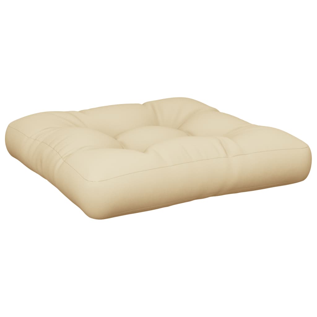 2 Piece Pallet Cushions Beige Fabric