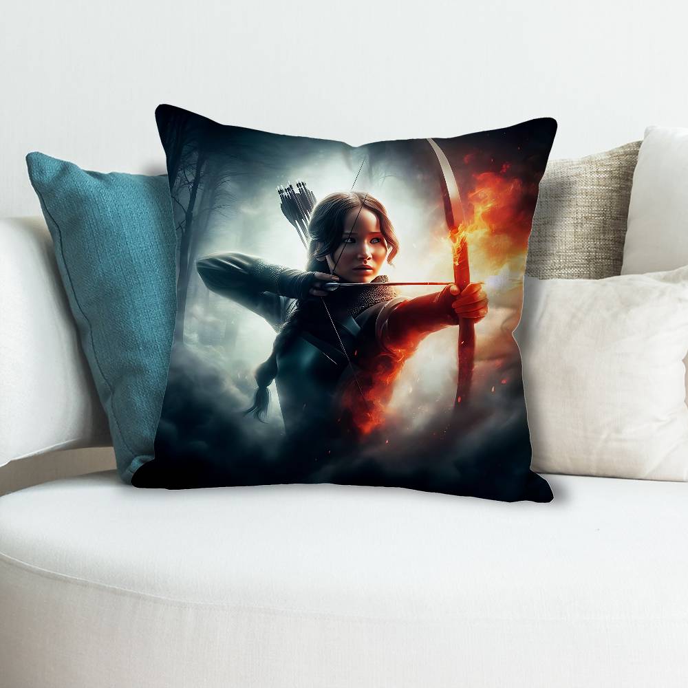 TThe HHunger GGames Pillow Cases for Bedroom Living Room Sofa Home Decor Polyester Cushion Cover with Zipper