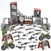 Upgraded Military Base Building Block Sets WW2 Army Models Mini Army Supplies Guns Kids Toys Boys Toys