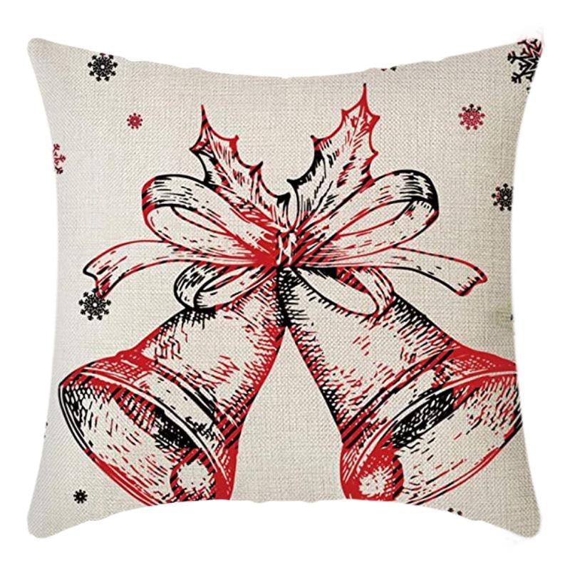 Christmas Throw Pillowcase Home Nordic Holiday Decoration Linen Super Soft Short Plush Sofa Pillowcase