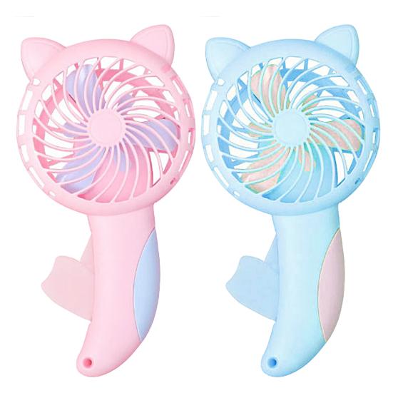 Student Fan Strong Wind Comfortable Grip Cat Design Mini Hand Pressure Fan for Home