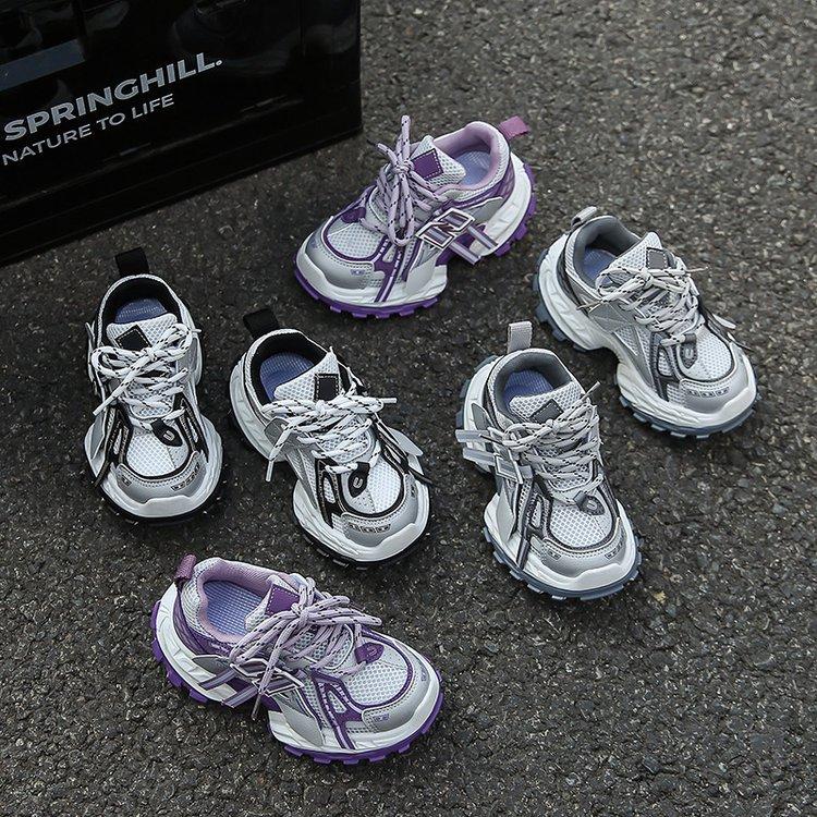 Soft Leather Edition~ Children's Sneakers 2025 Summer New Boys Mesh Breathable Mesh Shoes Girls Single Mesh Dad Shoes