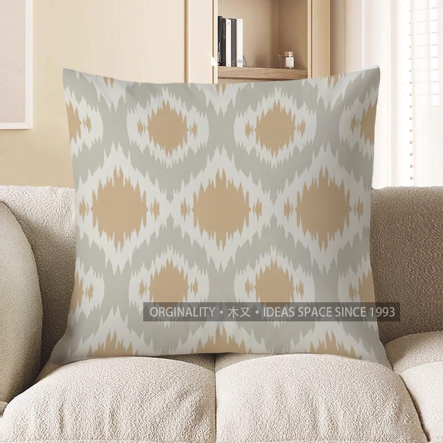 Home Decor Stylish Gold & Gray Floral Patterned Pillow Cover Pattern Cushion Cover Suitable for Sofa Bedroom Car Pillow Cover