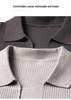 Men's Color Block Lapel Cardigan: Autumn/Winter Sweater Coat with Real Pockets - Youth Style, Loose Knitwear