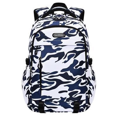 Camouflage Schoolbag, Large-capacity High School Student Backpack for Reducing Burden and Protecting The Spine, Graffiti Backpack