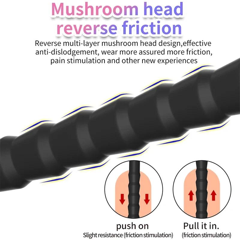 Dlouhý uretrální dilatátor katétru Dutá injekce Tyčinka koňského oka Silikonová penisová zátka Masturbátor Sexuální hračky pro muže Gay Dospělý