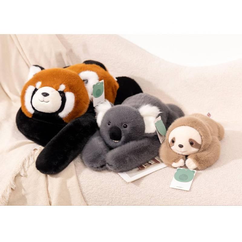 Adorable Plush Panda Raccoon Koala Sloth Doll Ideal For Kids Soft Cuddle Pillow