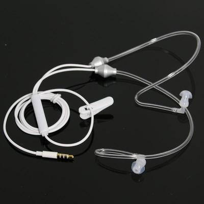 Anti-Radiation Air Tube Earphones with Mic - Transparent Single/Double Ear