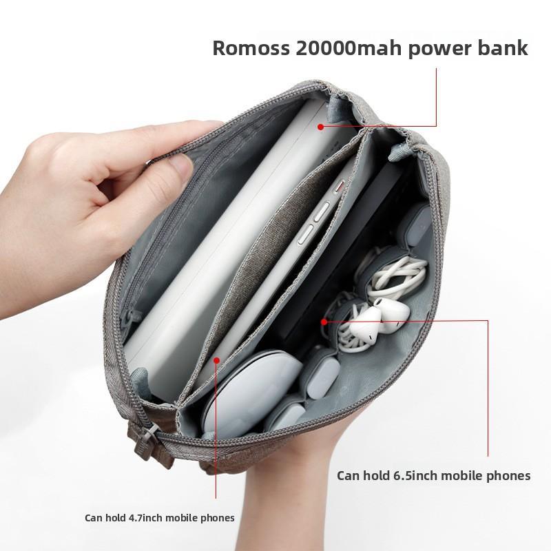 Double Layer Digital Gadget Storage Bag Portable Oxford Cloth Power Bank Pouch Travel Organizer Case for Charger Earphone USB Cable Small Electronic