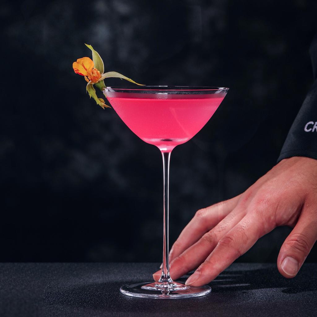 CRISON ODN01 Stile Bicchiere da Cocktail in Vetro di Cristallo per Bartender Professionisti Coppa Martini 155ML