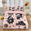 3pcs Valentine's Day Abstract Number 67 Element Printed Core less Down Duvet Cover Set Multi Size Bedding Holiday Decoration
