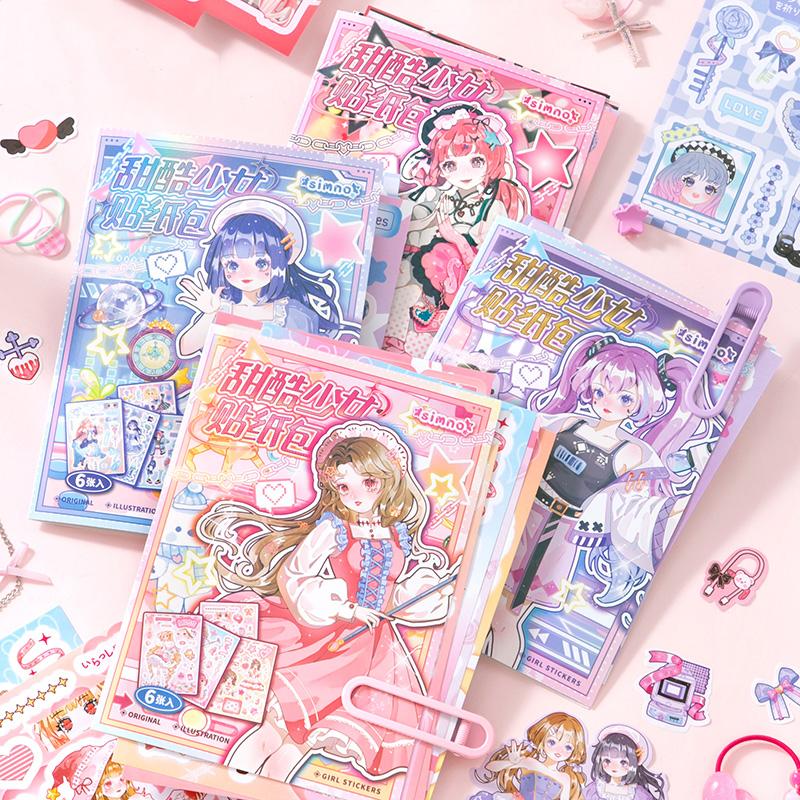 Dress Up Sticker Book Princess Makeup Stickers Girl Toy Clothing Matching Cartoon Handmade Diy Book Diary Decorative Gifts