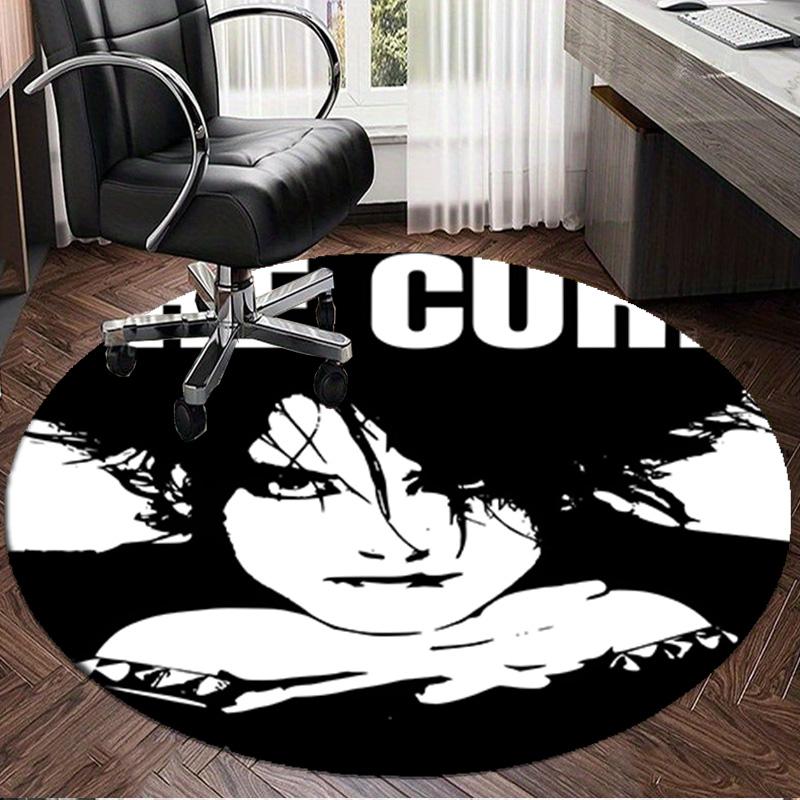 1PC The Cure Band Portraits Round Rug, Non-slip Chair Mat, Home Decor, Circle Carpet Perfect for Office, Bedroom, Living Room,Christmas gift
