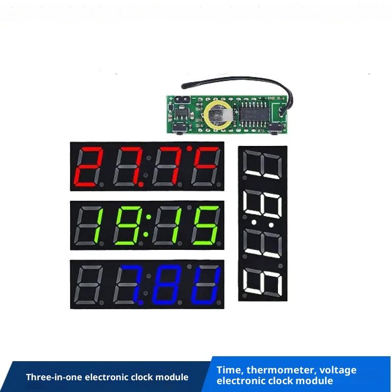 Modulo Orologio Digitale Temperatura Tensione Fai da Te Ora/Termometro/Voltmetro Modifica Orologio Auto Chip Rx8025T