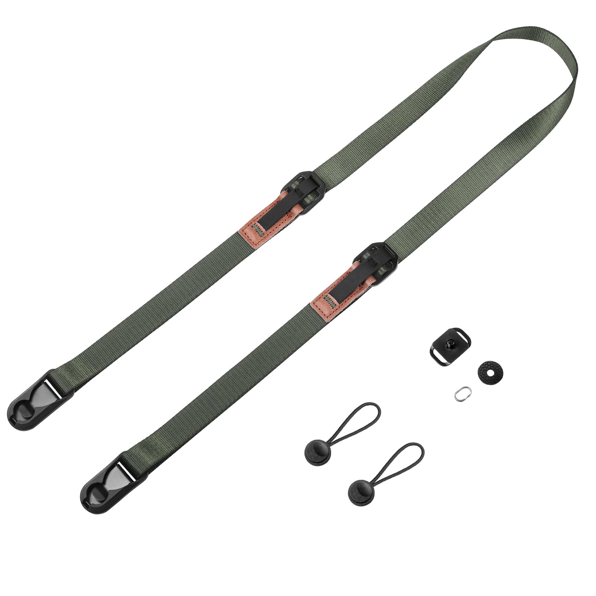 

Cobby 20mm Wide Anchor Links Camera Strap for and Digital Adjustable with Quick Release Plate DSLR, Mirrorless, Cameras, (Green) зелений