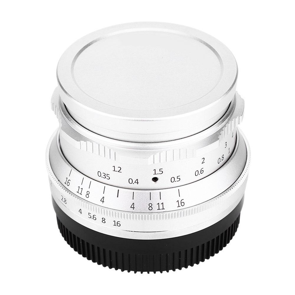 Objectif Grande Ouverture 35mm F1.2 Manuel pour Monture E Monture Fuji FX Monture M4Celsius3(Argent pour   Monture E)