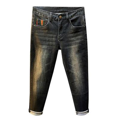 Men's European-Style Slim Fit Retro Jeans - Trendy, Handsome, Skinny Long Pants for Spring and Autumn