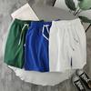 Side and Back Pockets Summer Relaxing  Solid Color  Thin Side and Back Pockets Mid Rise Male Shorts Activewear Shorts