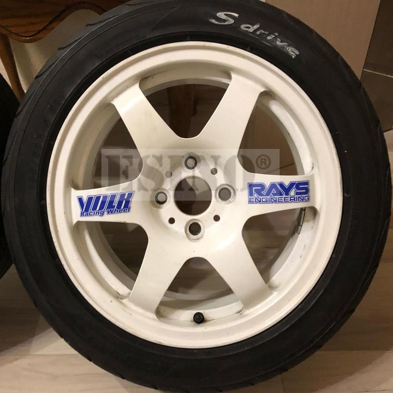 Volk Rays Autostyling Klasický Dekorativní Vinylový Ráfek Kreativní Sada Samolepek pro RAYS Volk Racing TE37 TE37 SL TE37C