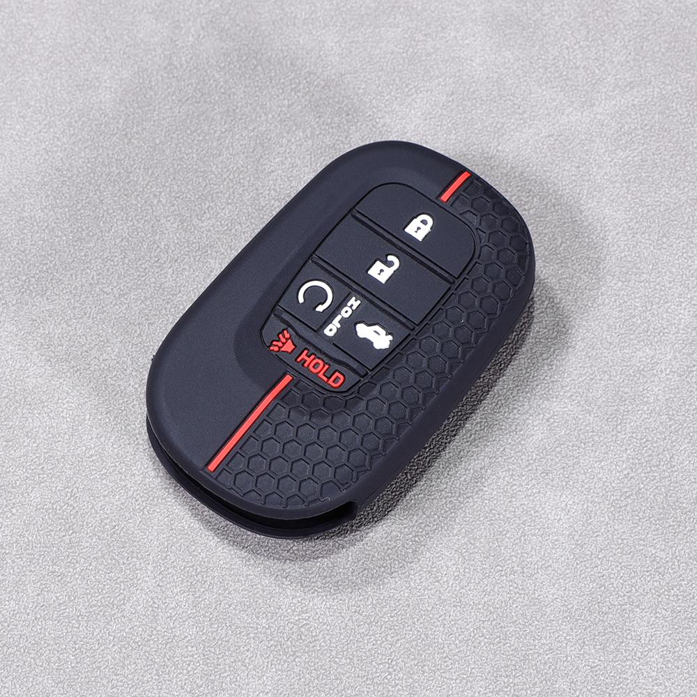 Silicone Key Fob Cover For Honda  Passport - Civic Accord Cr-V Hr-V Pilot 5 Buttons Keyless Entry Remote Key