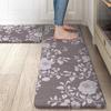 Anti Fatigue Cushioned Memory Foam Kitchen Rugs Floral Print Non Skid Waterproof Non-Slip Thick Cushioned Kitchen Mat Heavy Duty Comfort Standing Mat