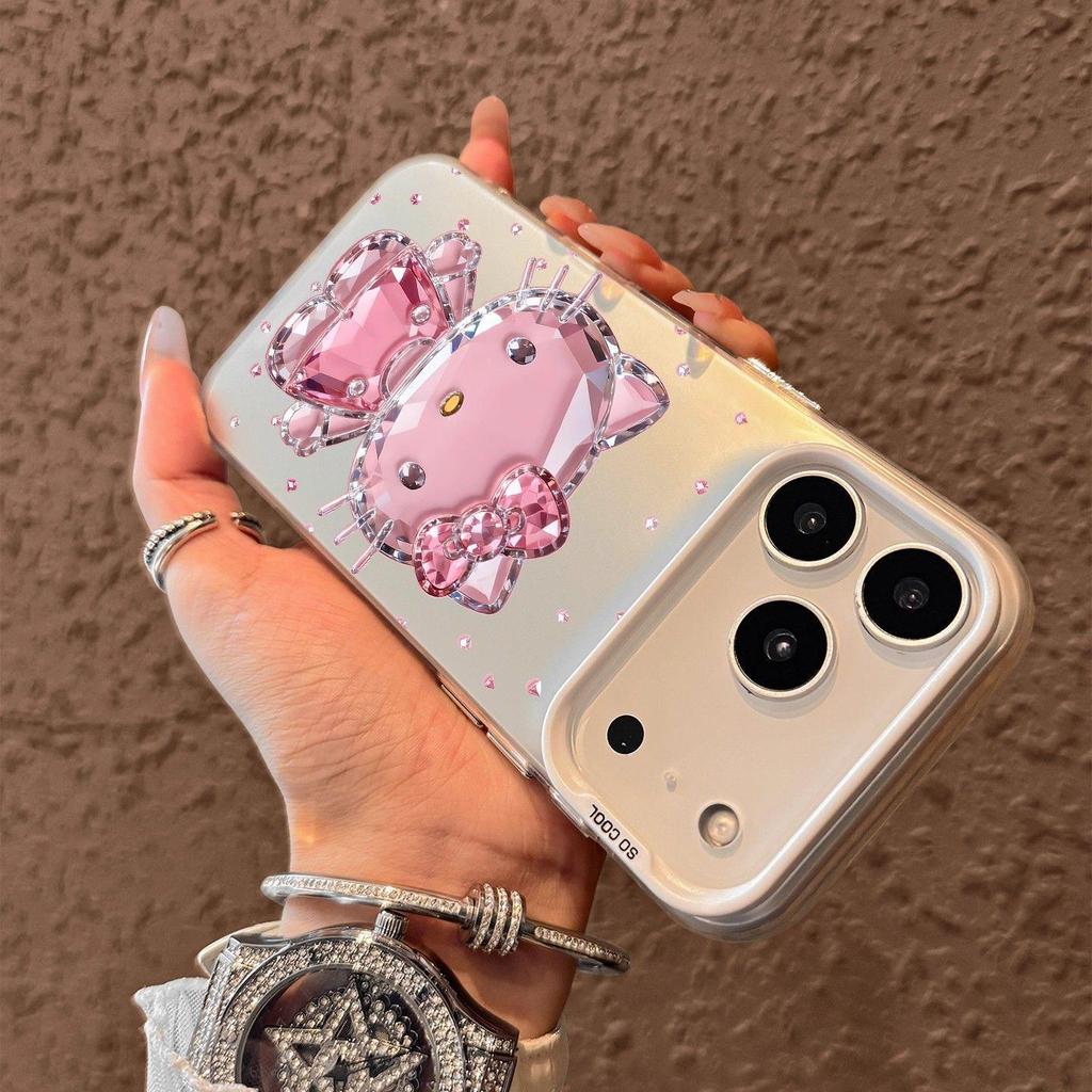 Kiki Crystal Cat iPhone Case: High Value Face Control, Drop-proof, for iPhone 14, 15, 16 Pro Max, Apple 17.