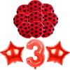 Marienkäfer Geburtstag Dekoration Partyzubehör Tischdecke Becher Kinderspielzeug Rot und Schwarz Niedliches Spielzeug Kinder Babyparty Zubehör