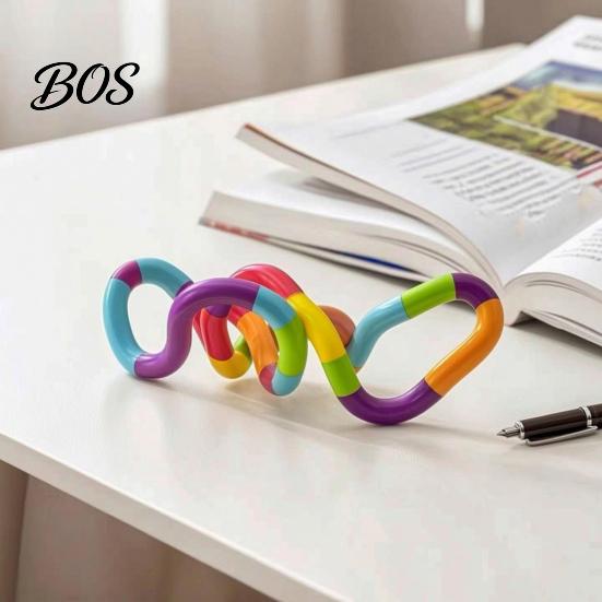 Twisted Loop Toy 2/4/6Pcs Stress Relief Plastic Focus Aid Hand Finger Handheld Fidget Gadget Flexibility Training Portable Educational Twisting Twist