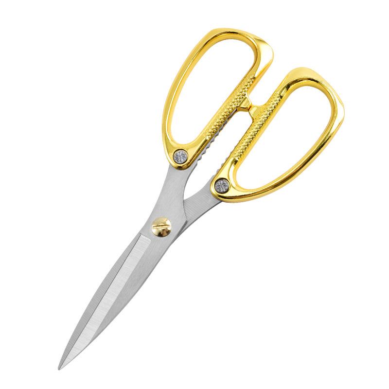 K82 Multifunctional Stainless Steel Scissors - Handmade, Metal Handle, Ideal for Chicken Bones, Tailoring, and Office Use