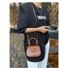 New High-end Messenger Bag Retro Simple Bamboo Bag Leather Fashion Saddle Bag Wide Shoulder Strap Single Shoulder Handbag