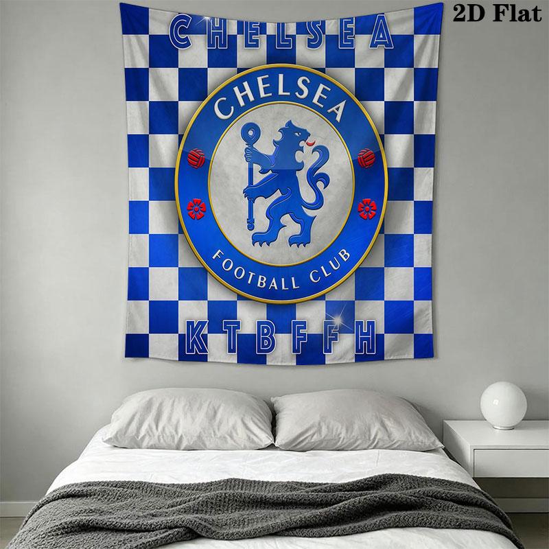 Chelsea-Logo Wandbehang Bedruckte Stoffdecke Dekorative Wandteppiche für Schlafzimmer Wohnzimmer Heimdekoration