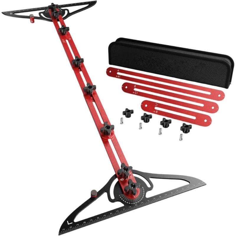 Innovative Stair Treads Template Tool for Precise Measurements and Shelf Layout in DIY and Professional Use