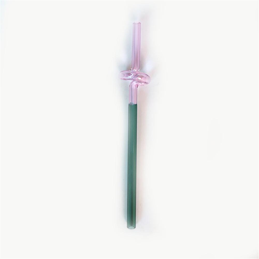 Glass Pipette Decorative Environmental Protection Reusable Non-toxic Durable Heat Resistance Colorful Straw Functional Security