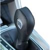Black Leather Gear Shift Knob Cover for Ford Focus 2012 2013 2014 2015 2016/ Ford Fiesta 2014 2015 2016 / Ford Fusion S/Fusion SE 2013 2014 2015 2016