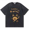 Wypłukany Vintage Raper Kanye West The College Dropout Grafika Niedźwiedzia Koszulka Męska Damska Hip Hop Letnia Moda Koszulki Muzyka Pop