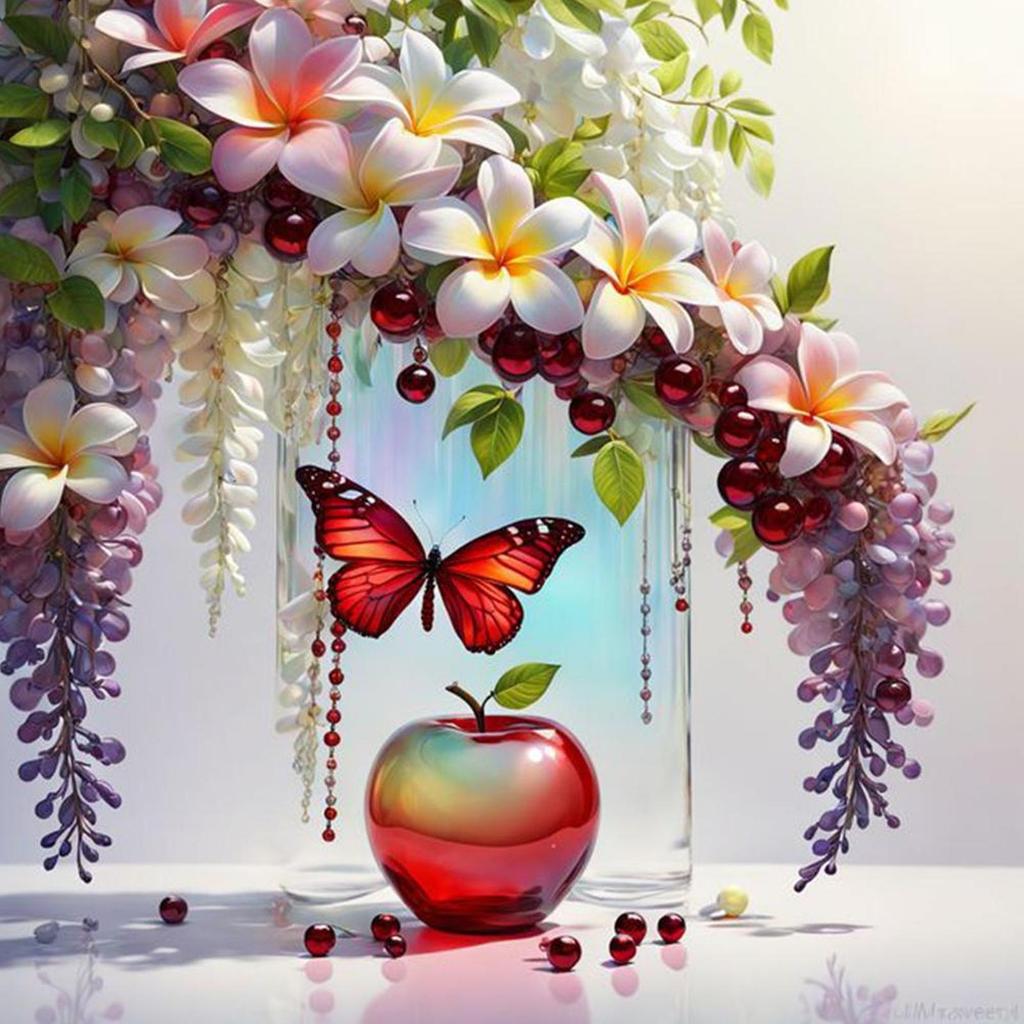 5D DIY Full Round Drill Diamond Painting Flowers Kit Home Decor Art Craft