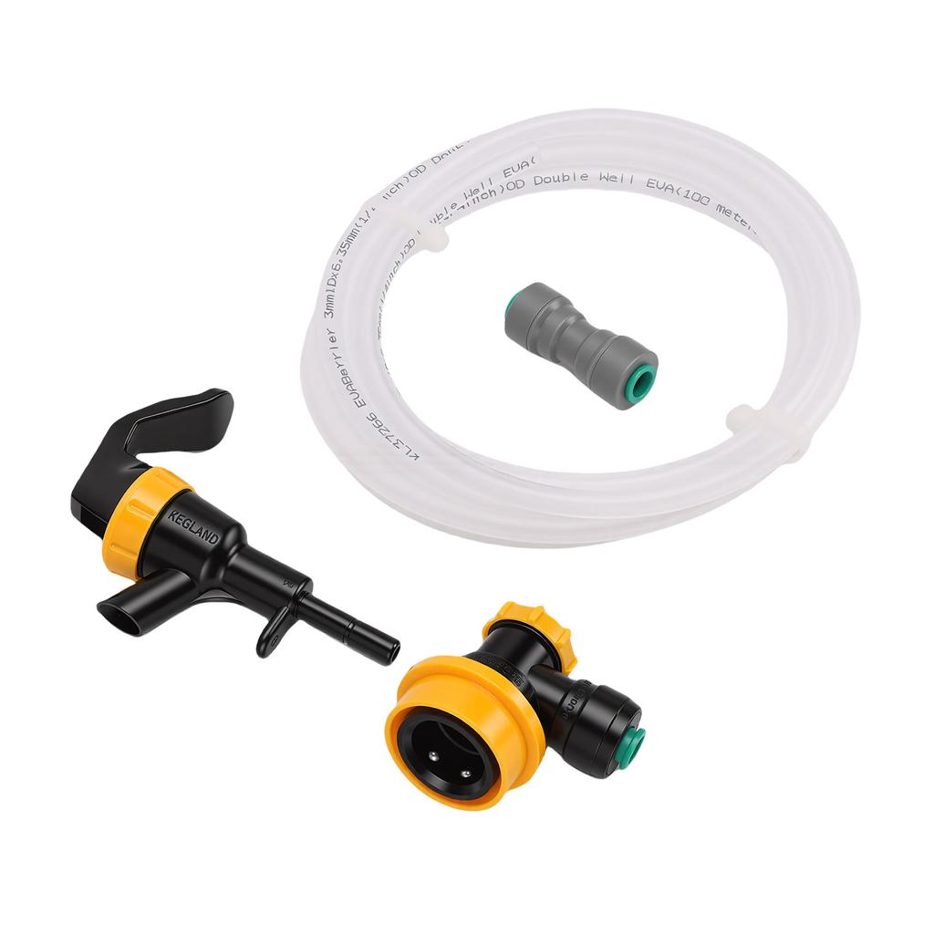 Ball Lock Beer Line Assembly Kit 1 4 Inch Liquid Line with Faucet Adapter for BBQs Beach Outings Festivals Outdoor