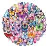 60 Transparent Cute Butterfly Stickers: Creative Graffiti Designs for Luggage, Water Bottles, and Scooters. 