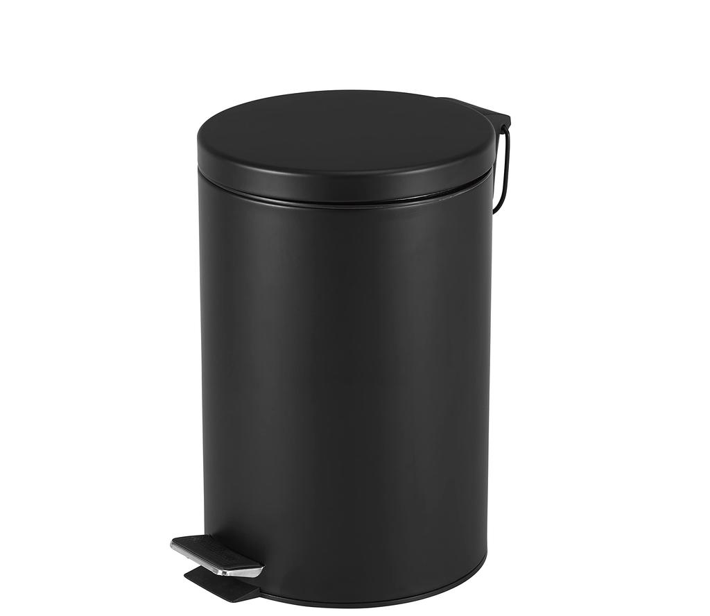 [BLKP] PEARL METAL Slow-Closing Pedal Bin, 12L, Limited Edition, Matte Black, N-7817