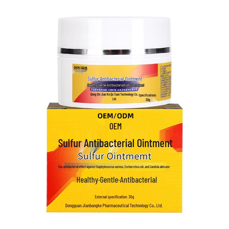 Sulfur Antibacterial Herbal Anti-Itch Ointment for Skin and Mites Relief, 20g/30g.