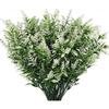8 Bundles of Lifelike Artificial Flowers for Outdoor Home Garden Decor Vibrant Faux Plants for Patios and Walkways
