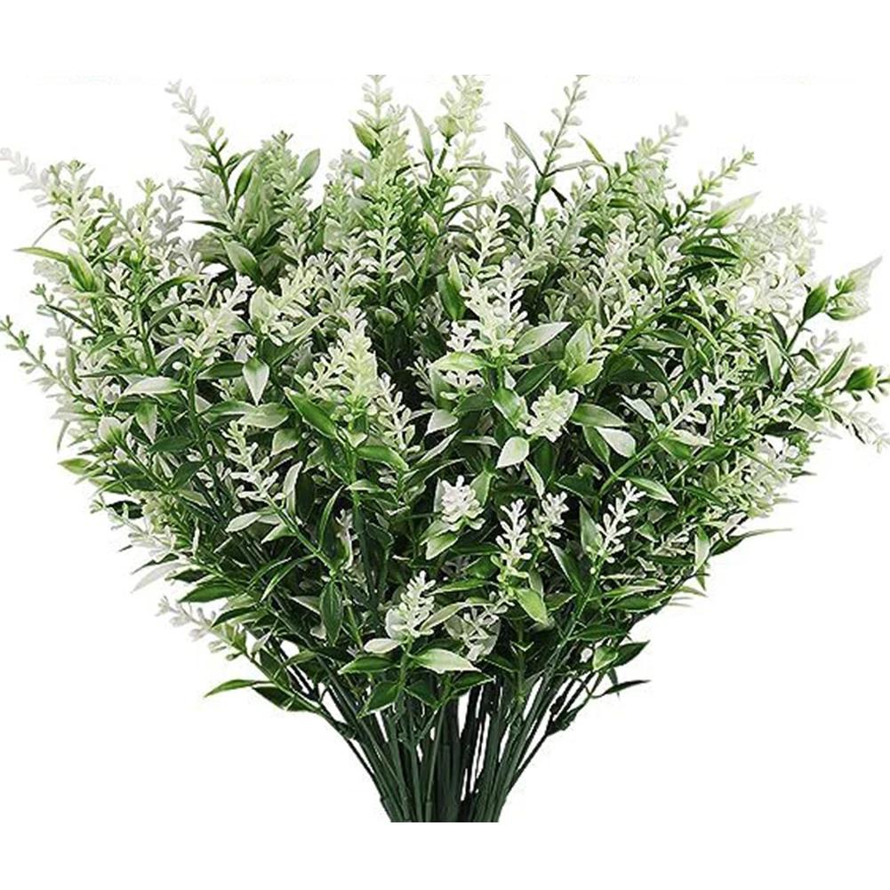 8 Bundles of Lifelike Artificial Flowers for Outdoor Home Garden Decor Vibrant Faux Plants for Patios and Walkways