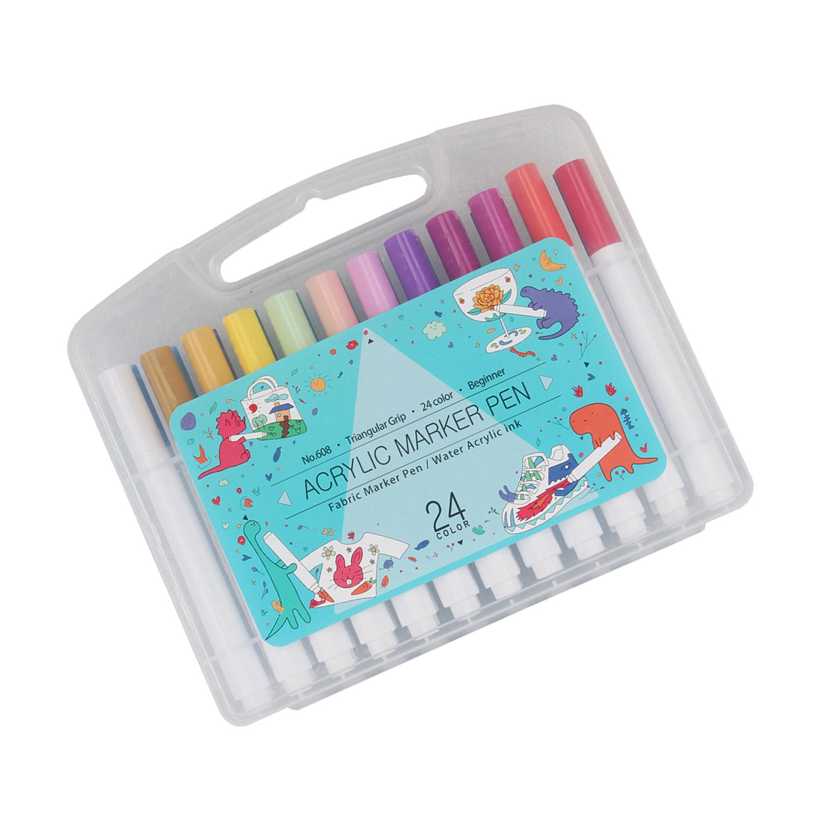 

24-цветный акриловый маркер, художественная кисть, маркер-ручка для 3D-печатных моделей, раскрашивающая ручка на водной основе