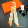 Korean Versatile Chain Tassel High Quality Mulberry Silk Twill Silk Ribbon Wrapping and Binding Bag Handle Ribbon Small Scarf